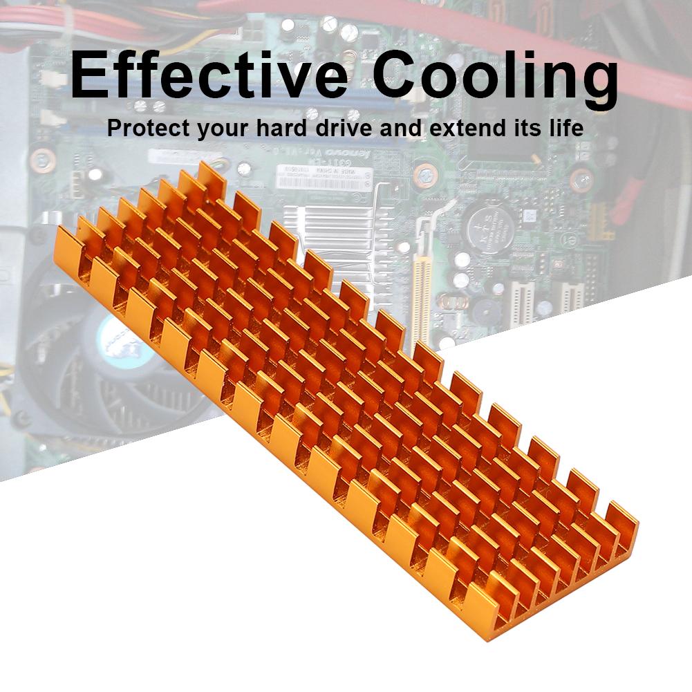 M.2 SSD 2280 PCIE   State Drive Ht Sink Cooling Fin 70x22x6mm for Desktops