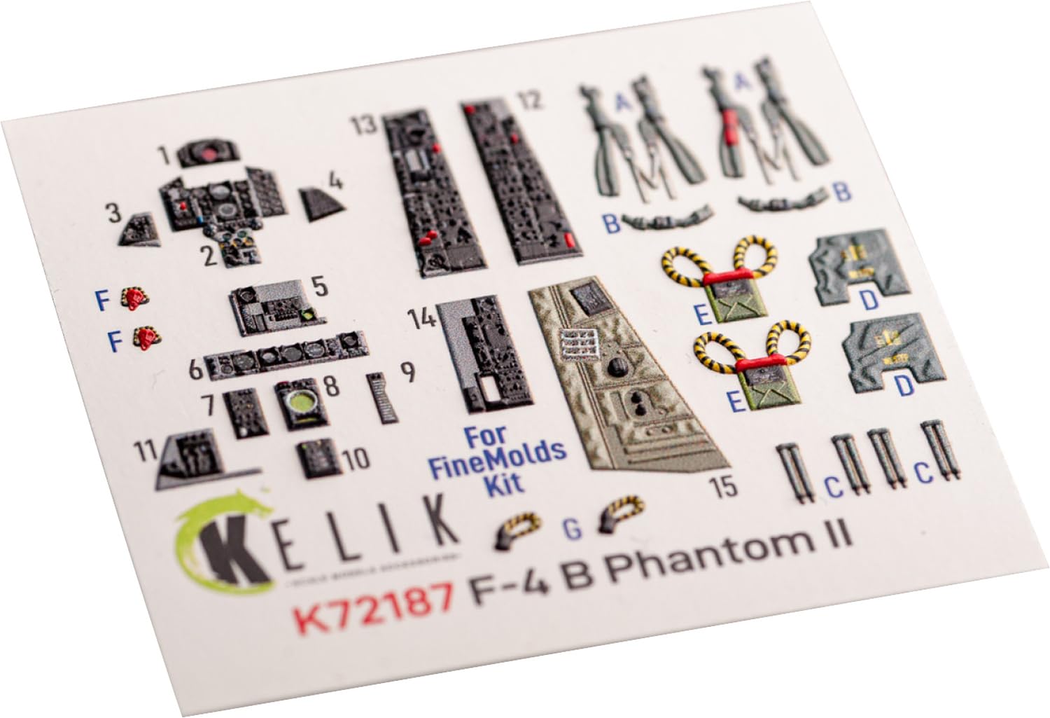 

Reskit 1/72 F-4B Phantom II Interior 3D Decal (for Fine Molds) Plastic Model Decal RSKK72187 (Airplane)