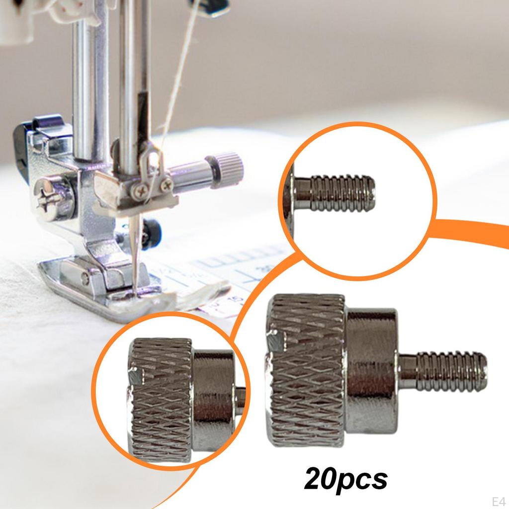 20 Pieces Presser Foot Screw Sewing Machine Change Sturdy Supplies Feet Thumb Screws Stainless Steel