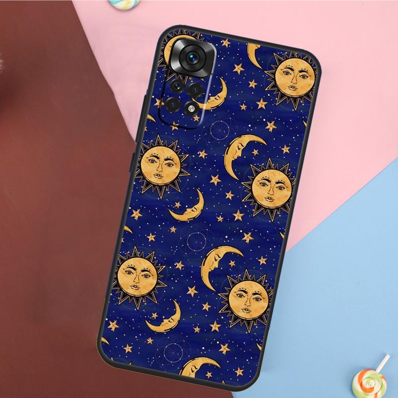 

Винтажная обложка Луна и Солнце Звезды для Xiaomi Redmi Note 13 14 Pro 12 11 9 10 9S 10S 11S 12S Redmi 14C 10C 12C 13C Чехол Redmi Note 12S