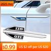 Quente 2 Peças Adesivos de Porta de Carro de Aço Inoxidável Decalques Emblema de Metal Acessórios de Decoração Para Volkswagen GTI GTD T-Cross Golf Polo Tou