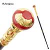 Golden Red Luxury Round Handle Fashion Stick for Party Decorative Walking Cane Elegant Crosier Knob Walking Stick 93cm