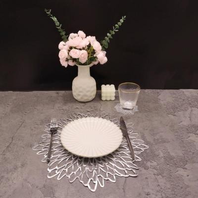 Placemats Coasters Round Wipeable Vinyl Table Mats For Christmas Thanksgiving Dining Table Party Home Decoration