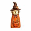 Rustic Witch Cat Decor Double Side Desktop Decoration Wooden Halloween Figurine  Indoor Decor