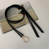Wild Thin Belt U-Shaped Metal Buckle Women Belt Soft Pu Leather Double Layer Waistband Female Ladies Knotted Long Straps