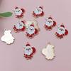 10Pcs DIY Cute Alloy Christmas Pendant Santa Claus Handwork Christmas Decorations Bell Necklace Oil Drip Christmas Tree Jewelry Accessories  Handmade