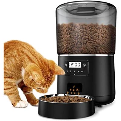 Automatic Cat Feeders,4L Cat Dry Food Dispenser, Auto Dog Feeder Small Timed Pet Feeder with Stainless Steel Bowl for Pet