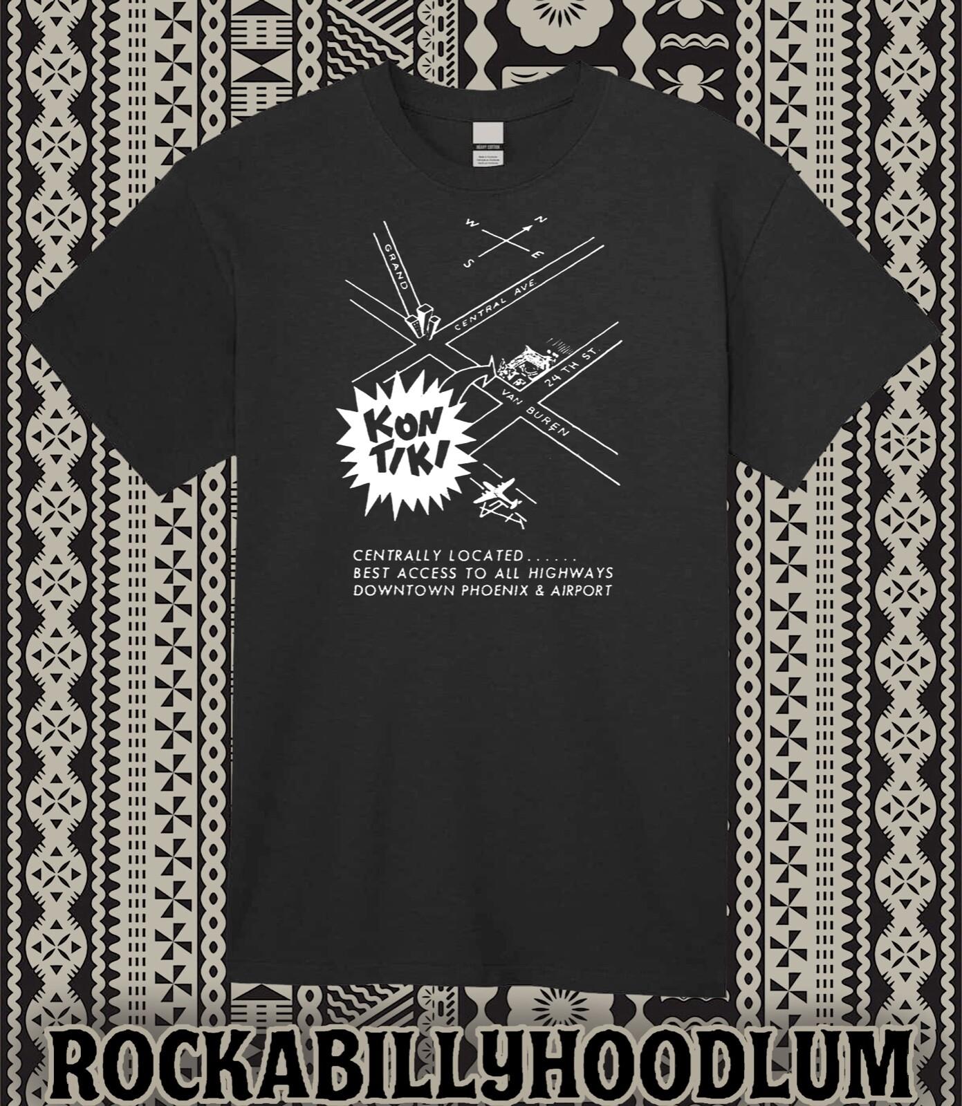 Retro Tiki Art Tee T Shirt Cotton Mug Bar Restaurant Kon Tiki Inn Hotel Phoenix XXL