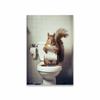 Lustige Nette Tierkunst Poster Tier Hund Katze Wandkunst Drucke Lustige Badezimmer Wanddekoration Leinwandbild Moderne Toiletten Dekoration