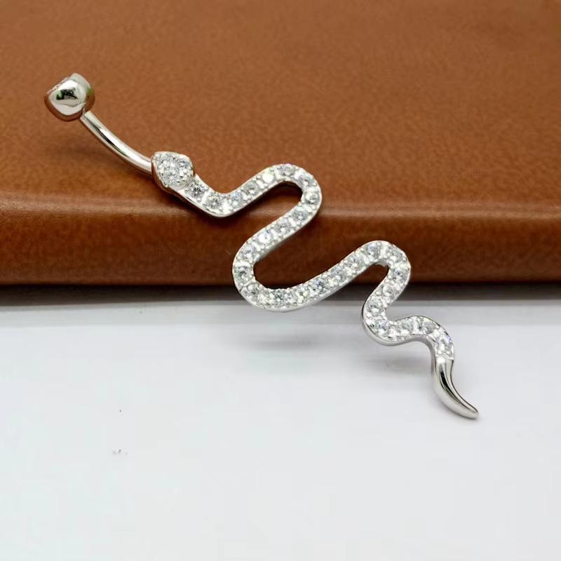 Sexy Belly Navel Piercing Stainless Steel Fashion Snake Belly Ring For Women Body Jewelry
