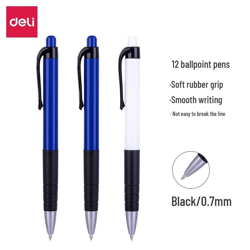 Deli 6505 Retractable Blue Ballpoint Pen