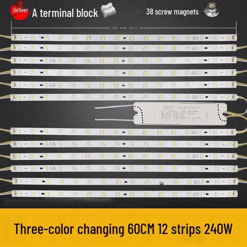 Dimmable LED Ceiling Light Panel: Dual/Triple Color Light Board & Bar