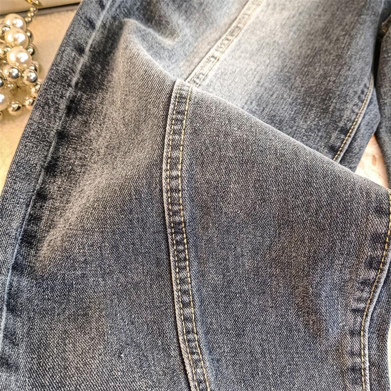 2025 Trendy Women's High-Waist Loose-Fit Korean Jeans - Wide Leg, Straight, Floor-Length.