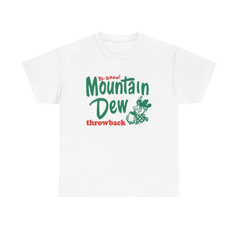 Футболка Mountain Dew Логотип Throwback Ретро 90-х Унисекс Плотный Хлопок Унисекс Футболка XXL