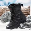 Men's Snow Boots Mens Winter Boots Retro Combat Boots Anti Slip Wear-resistant Outdoor Boots Outdoor Waterproof Boots
