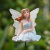4 Pieces Fairy Accessories Decor Mini Figurines Miniatures Fairies Figure for Yard Courtyard