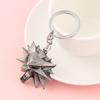 Game Pendant Wolf Head Key Chain, Wizard Witcher, Punk Style Metal Zinc Alloy Key Chain, Retro Pendant Decoration