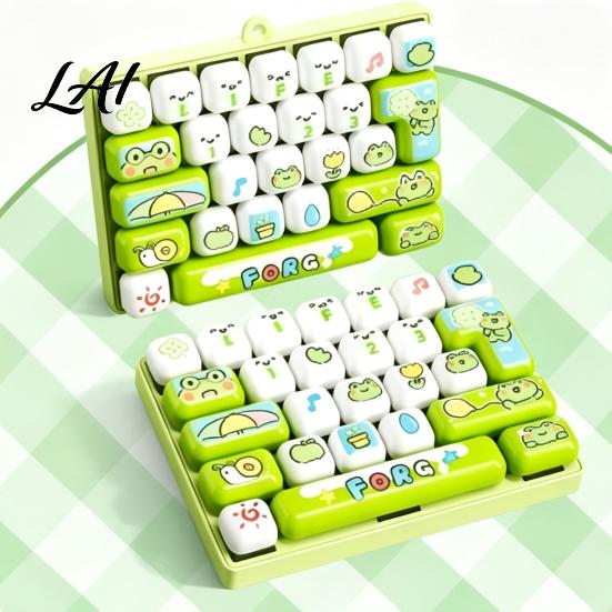 26-Key Keyboard Decor Fidget Toy Animal Theme Push Bubble Keyboard Tactile Pressing Toy Stress Relief Mini for Backpack Purse Charm