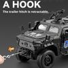 1:32 Dongfeng Mengshi Armored Car X-trail Police Cars Model Toy Wheel Steering Pull Back Sound Light Models Alloy Diecast Toys