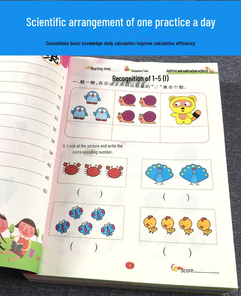 Kindergarten To Primary Transition Flashcards: Ages 3-6, Mental Arithmetic, Chinese Characters, Numbers & Pinyin Tracing.