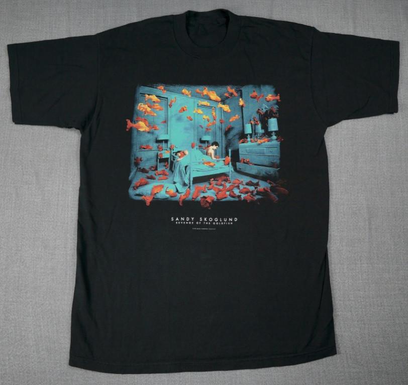 

Винтажная футболка Sandy Skoglund Мужская Большая Месть Золотой рыбки 90-е Графическая футболка L