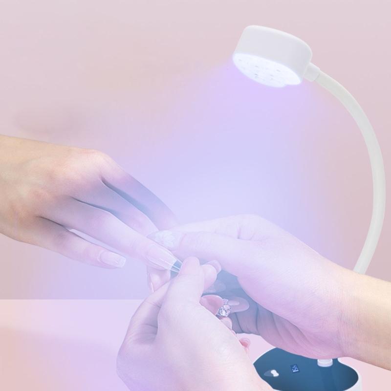 Quick-Drying Nail Dryer Rechargeable Nail Lamp with Heart Base Flexible Nail Light UV LED Nail Lamp for Gels Nails
