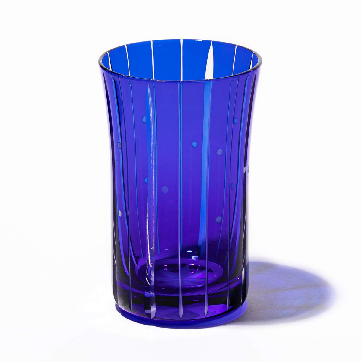 

Direct Sales from Taiburo Edo Kiriko Tachihimo Striped Tumbler TB99319B Made in Japan in a Wooden Box [Official Kobo] (синий)