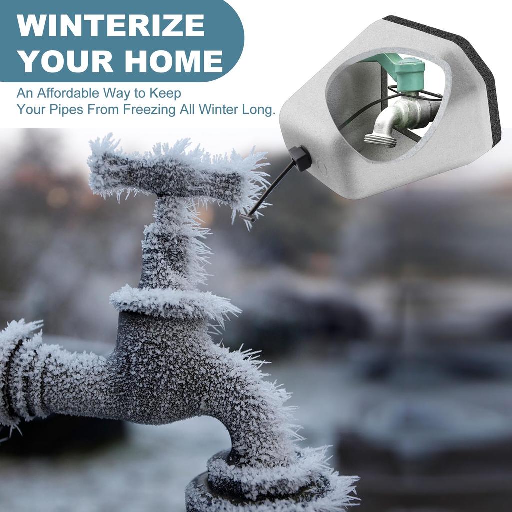 Outdoor Faucet Cover Foam Insulated Freeze Protection Tap Cover Winter Anti Freeze Waterproof Faucet Protector