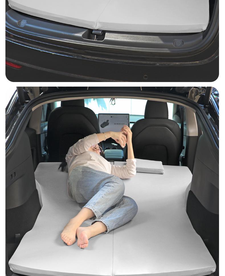 Tesla Model Y Rear Seat Foldable Mattress for Travel & Camping
