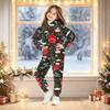 Kids Christmas Print Hooded Sweatshirt Set for Boys and Girls