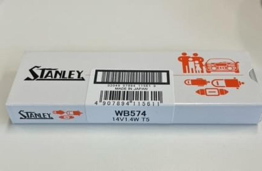Stanley Electric Wedge Base Pack of for Meter Lamp Repair and Replacement (STANLEY) Bulbs, T5, 14V, 1.4W, 10, WB574,