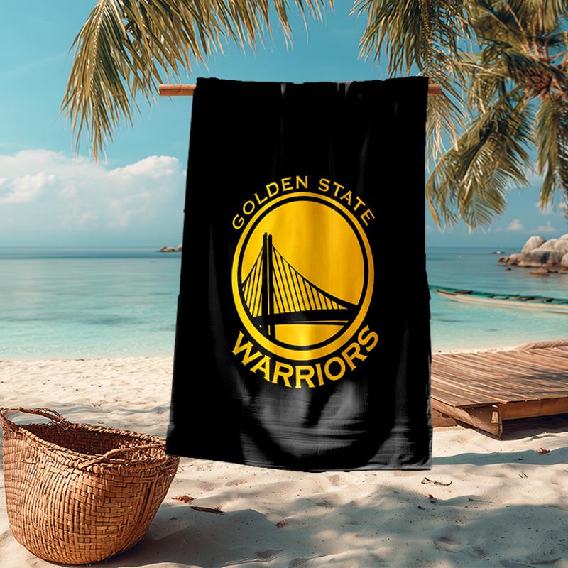 Ultra-Soft Beach Towel with Warriors Theme,Ideal for Pool - Camping, Diving - Perfect Travel Essential, Vibrant Beach Towel.