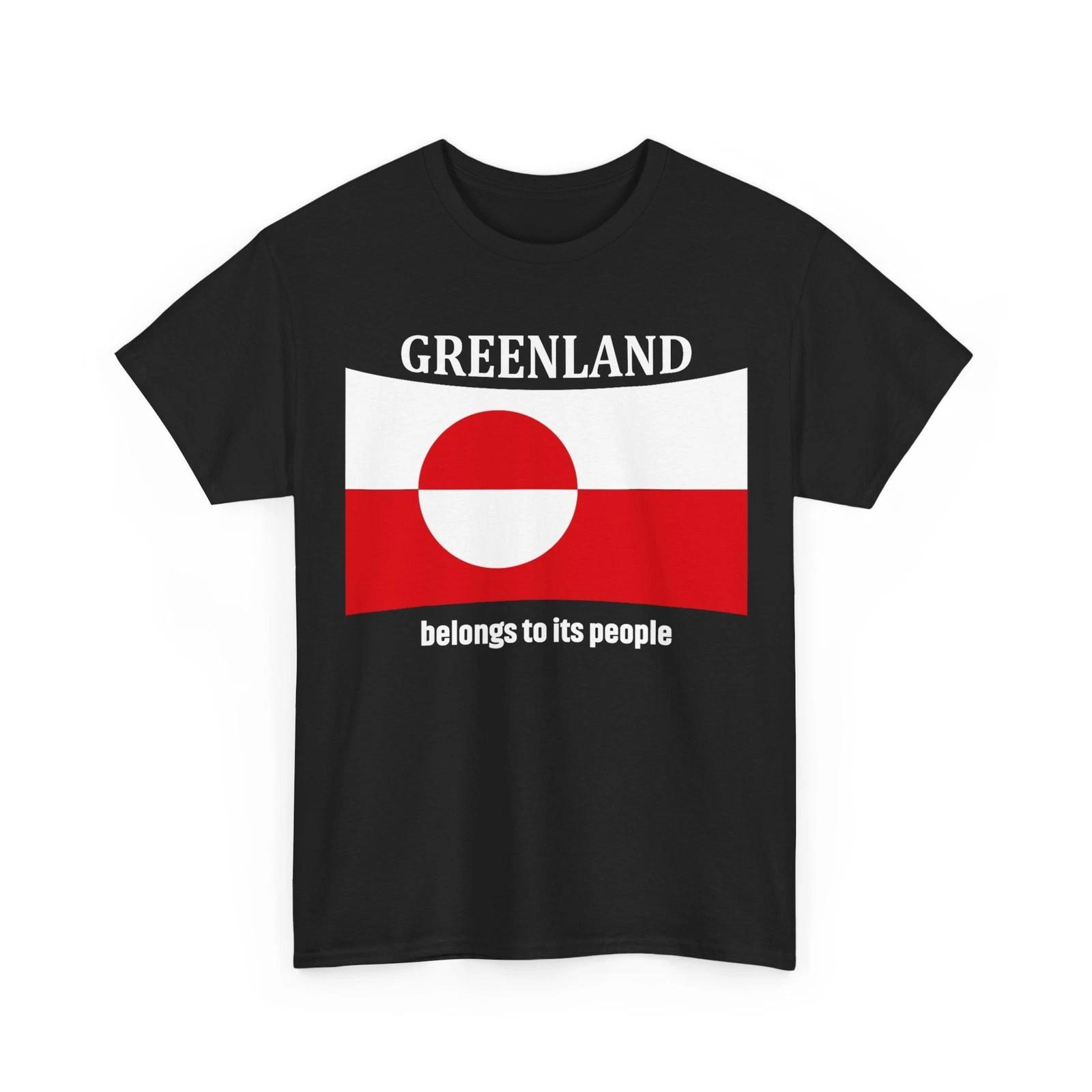 

Greenland Flag, Belongs to its People, Independence Message T-Shirt 4XL