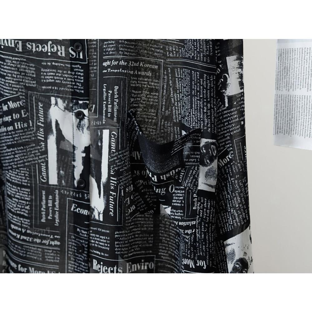 DIMANAF-Vestido camisero de talla grande para mujer, vestido holgado con estampado de diseño Vintage, vestidos informales para mujer, vestido Midi de corte a 2024