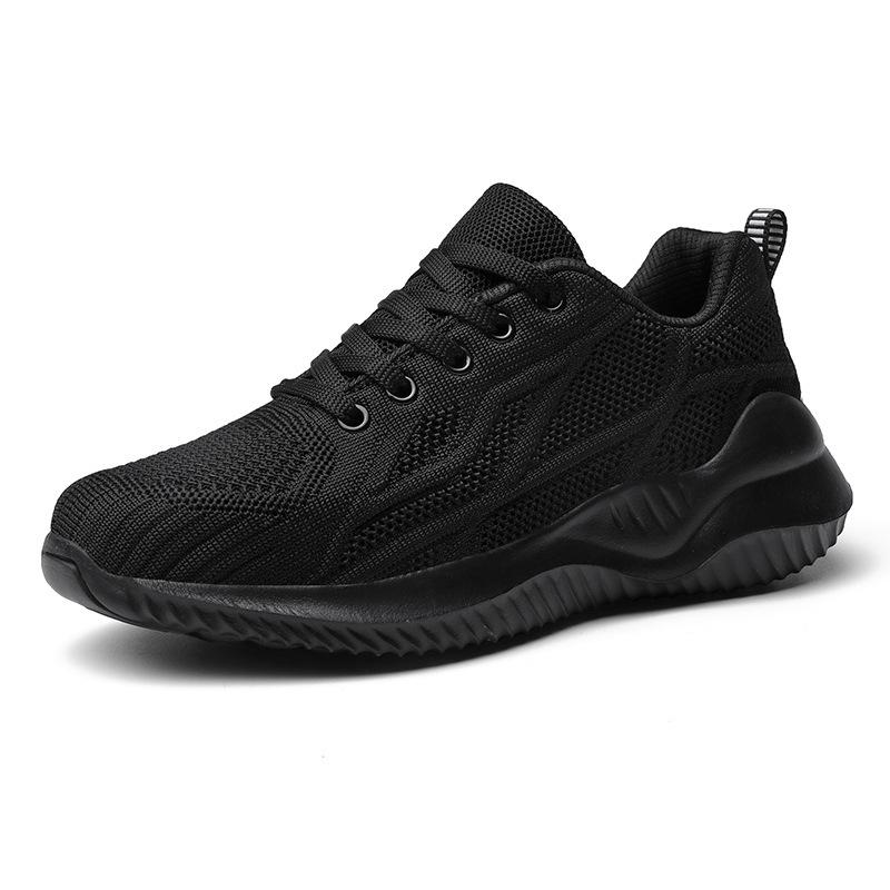 New pure white women's shoes sports shoes women's breathable mesh casual lightweight soft-soled student running shoes large size black shoes
