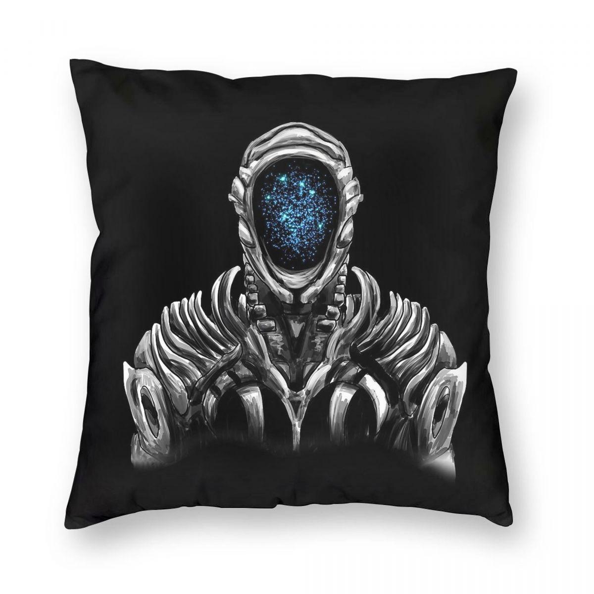 

Lost In Space Robot Blue Square Pillowcase Polyester Linen Velvet Pattern Zip Decorative Throw Pillow Case Car Cushion Cover 12x12Inch