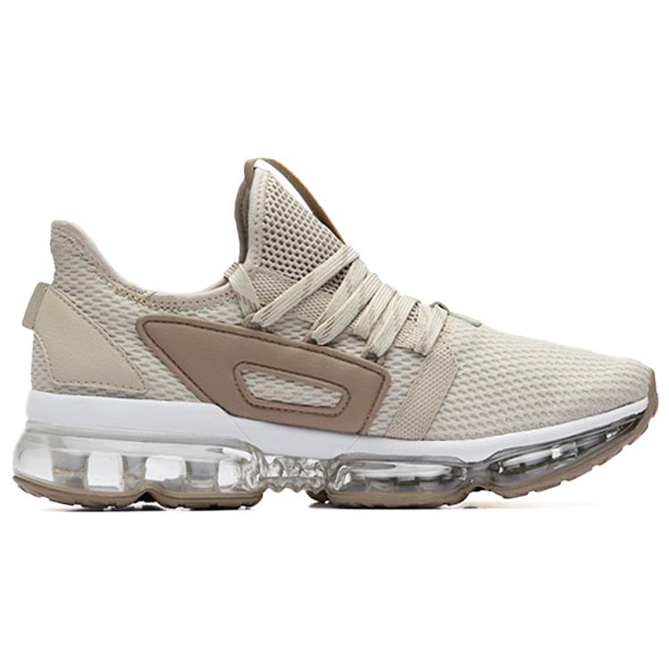 Anta SEEED Cushioning Slip Resistant Low Top Running Shoes Men's Light Brown 91935503-4