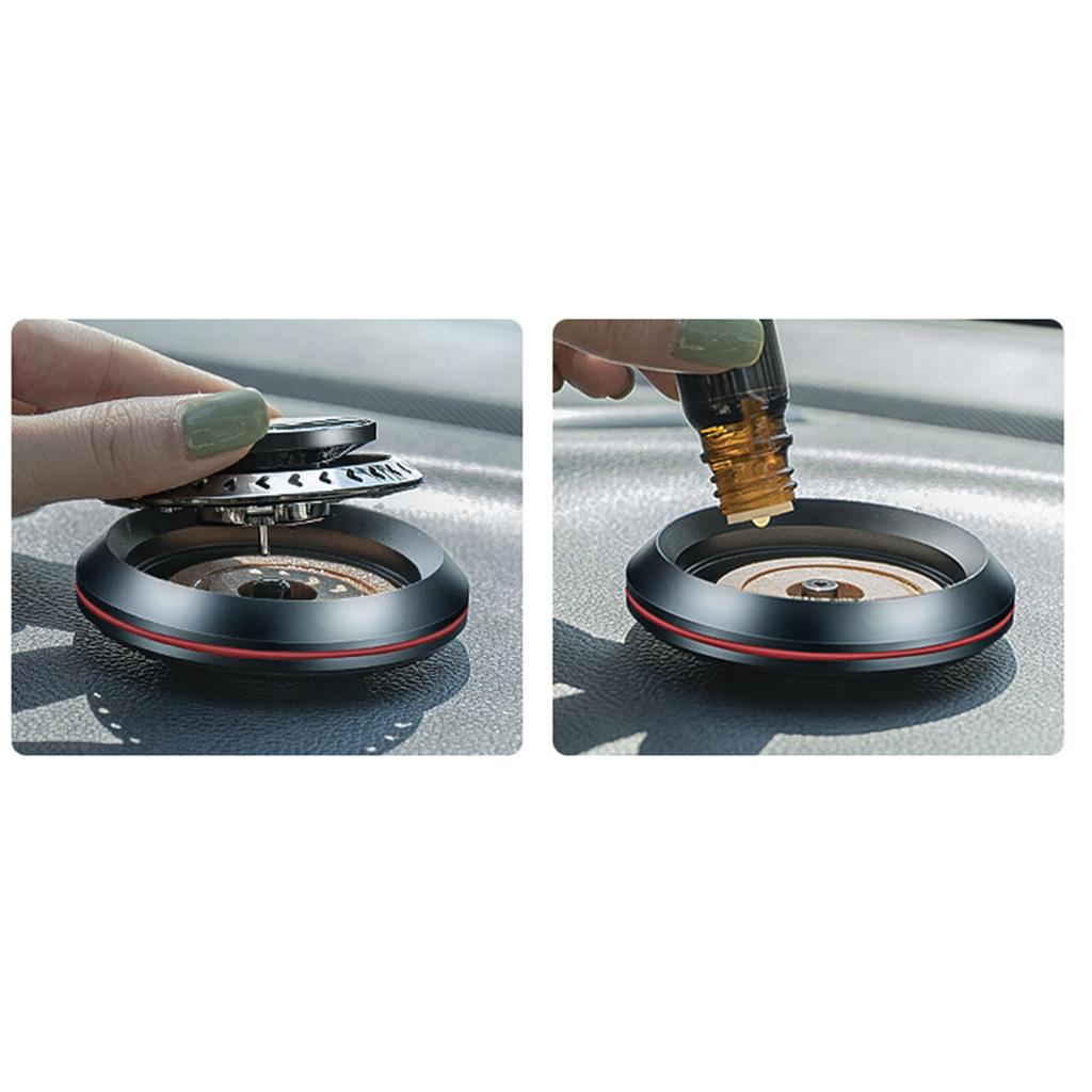 Auto-Lufterfrischer, rotierender Solar-Aromatherapie-Diffusor mit ätherischen Ölen, Duft, Autodekoration, Innenzubehör