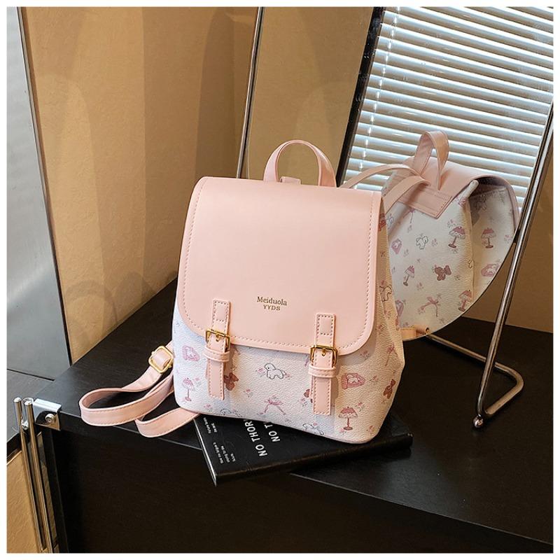 New backpack women's trend fashion travel bag new retro printed student bag backpack