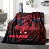 Spiderman Hanging On Web Throw Personalized Blanket Personalized Text Comfortable Texture Great For Sofa Couch Office Bed Picnics Allseason Use Cozy