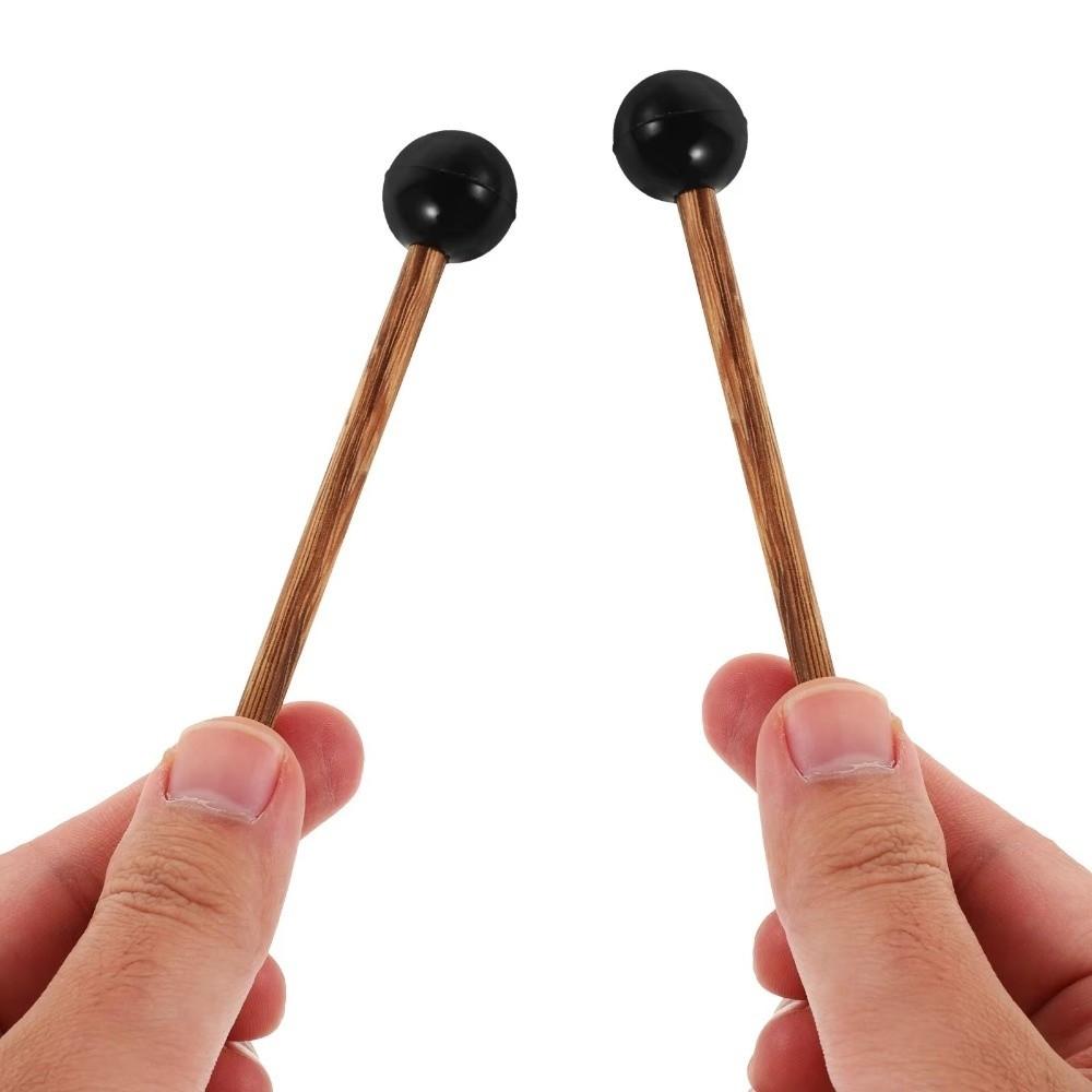 2Pcs/Set Wooden Handle Tongue Drum Sticks Percussion Drum Mallet Wooden Drum Hammer Small Drum