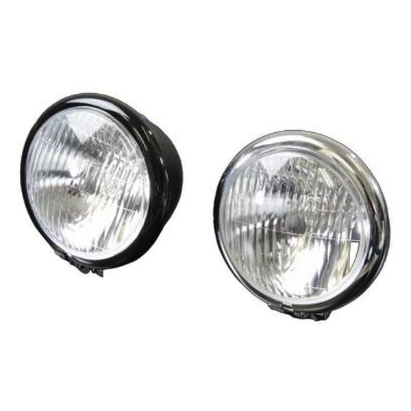 LUKE Bates Light 4.5 inch 12V35W Plated H4 Valve LK-3018