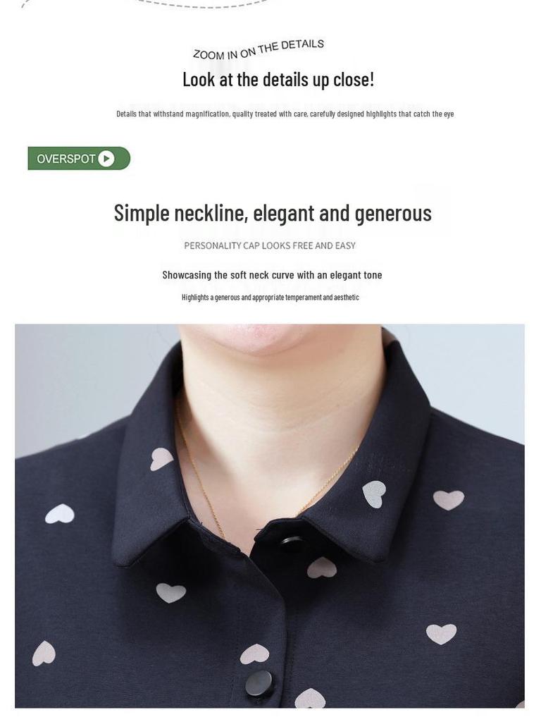 Mittellanger bedruckter Trenchcoat für Damen: Neuer 2025 Frühling & Herbst Mode-Cardigan für Mittelalte & Ältere