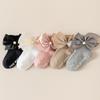1-2Y Big Bow Princess Socks Simulated Pearl Bowknot Girl Middle Tube Sock Spring Summer Cotton Sock Baby Non-slip socks for Indoors