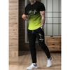 Men's Warm T-shirts And Pants Sets Outdoor Sports Training  Street Style Fashionable Pants