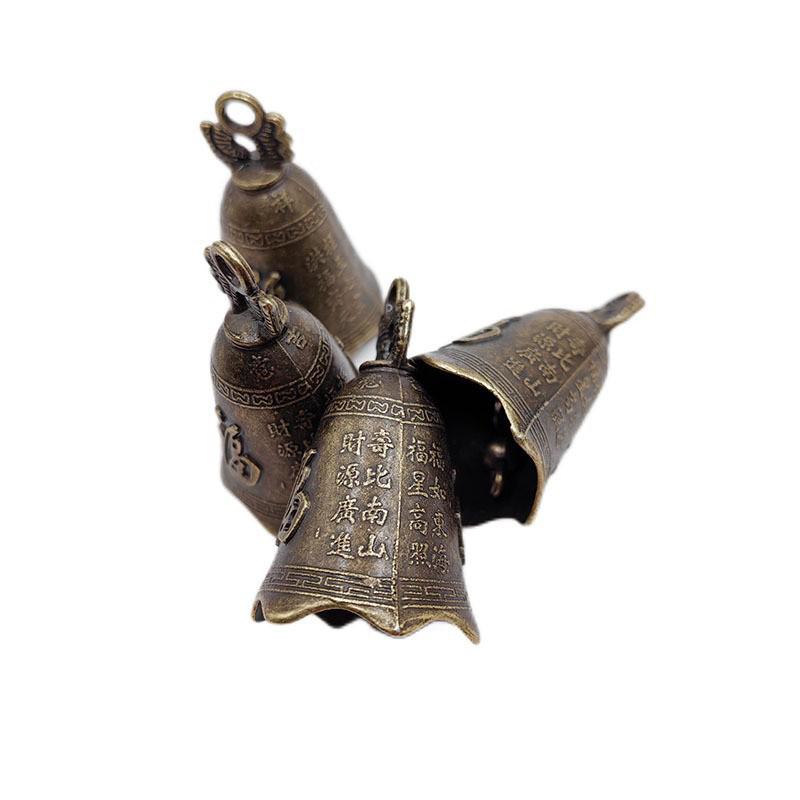 Metal Guanyin Ornaments Decorative Ancient Bronze Bell Men'S Car Old Retro Pendant Personality Fortune Wind Chime Ornaments