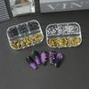 6 Grids Punk Rock Mini Metal Rivet Nail Charms Cone Mixed Sized Nail Art Studs 3D Stylish Spike Nail Decor Diy Manicure Supplies