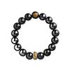 Zodiac Guardian Buddha Pure Obsidian Bracelet, Natural Stone Bracelet for Women, Natural Luck-Bringing Beads, Men's Obsidian Bracelet