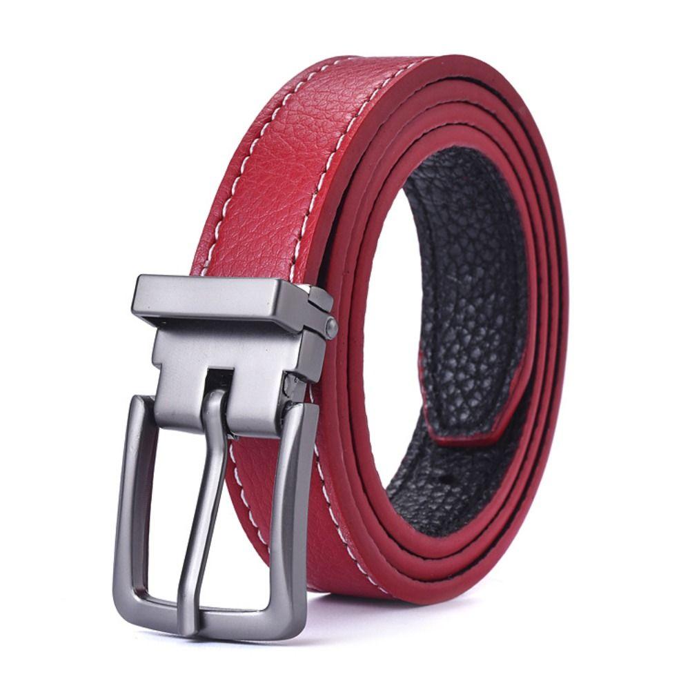 Vintage Casual Pin Buckle Waistband Children Leather Belt Thin Waist Strap Trouser Dress Belts