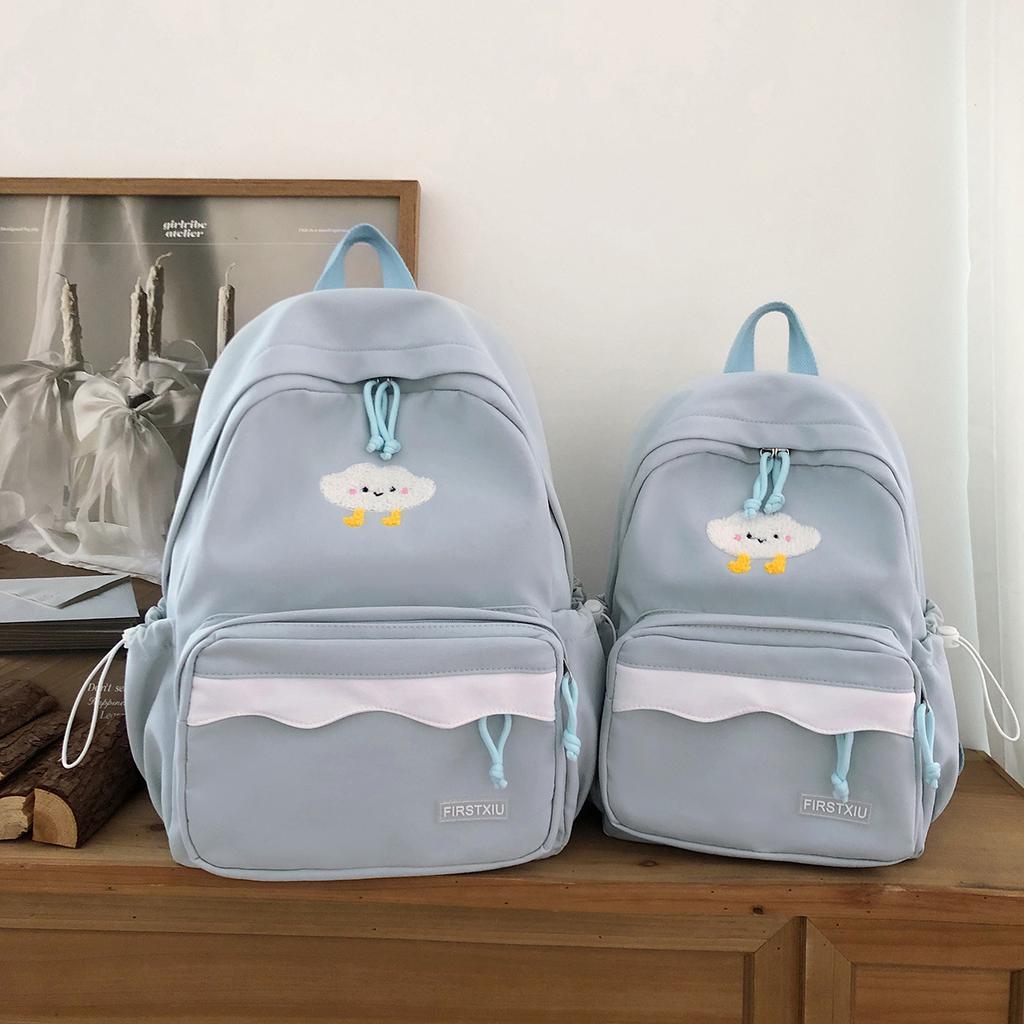 Schoolbag Large Capacity Cute Cartoon Soft Cute Schoolbag Female Light Student Versatile Class Backpack Cute College Style Backpack